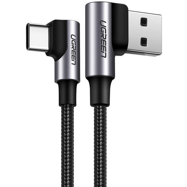 Oferte la Cablu de Date si Incarcare US176 USB la USB Type-C Complete Angled 90 3A 2m Negru