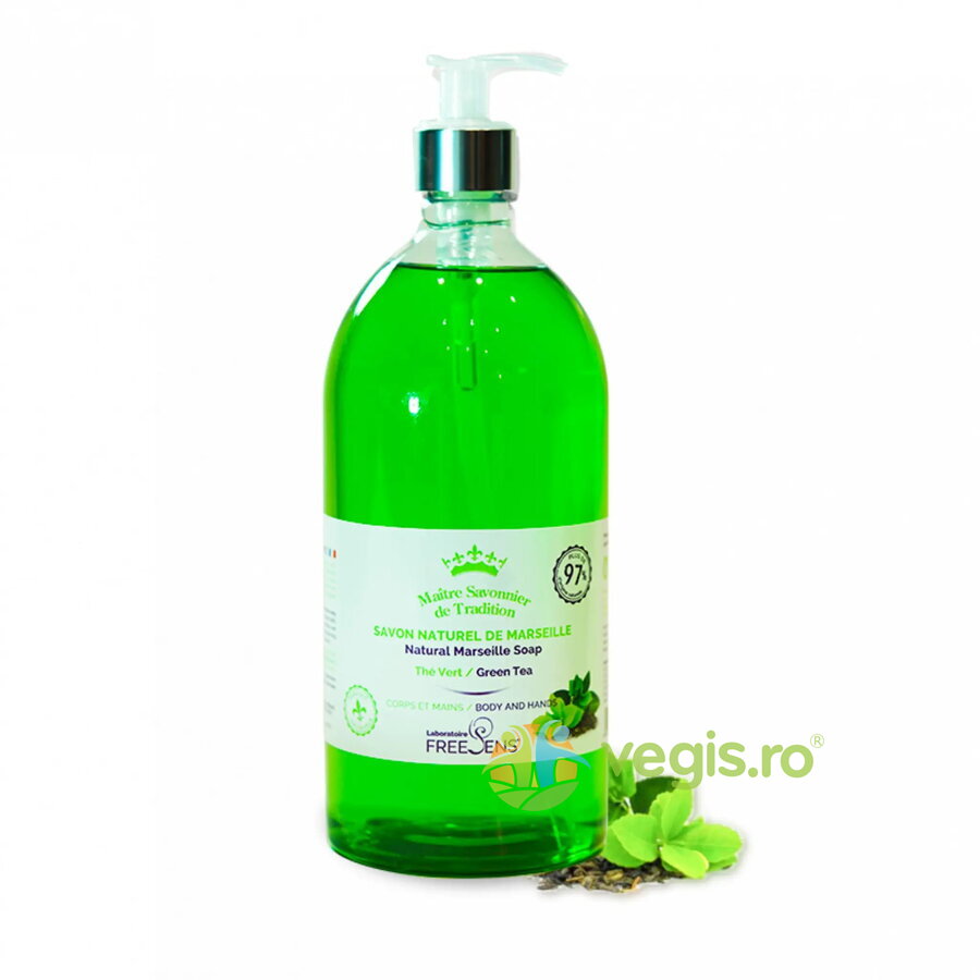 Oferte la Sapun Lichid Natural de Marseille cu Parfum de Ceai Verde pentru Corp si Maini 1L
