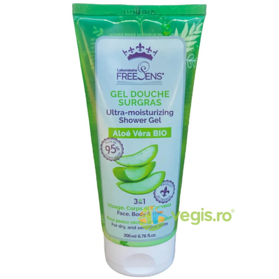 Oferte la Gel de Dus Ultrahidratant 3 in 1 pentru Fata, Corp si Par cu Extract de Aloe Vera 200ml