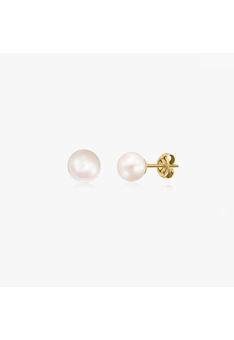 Oferte la Cercei din aur Pearl Studs