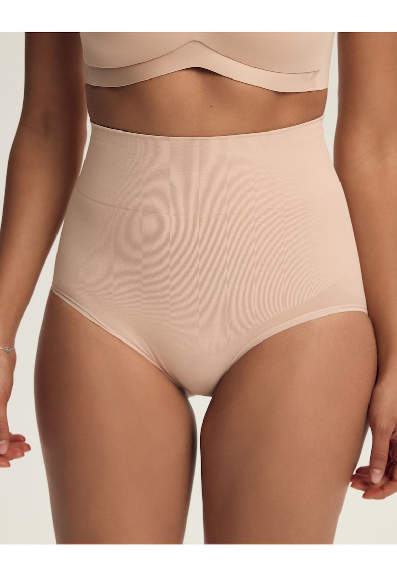 Oferte la Chiloti modelatori cu talie inalta - Bej - Shrinky  XXL