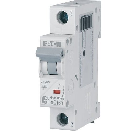 Oferte la Intrerupator Automat MCB Eaton 194831 Moeller HN-C16/1, 16A, curba C, 1P, 6 kA, 1 Modul