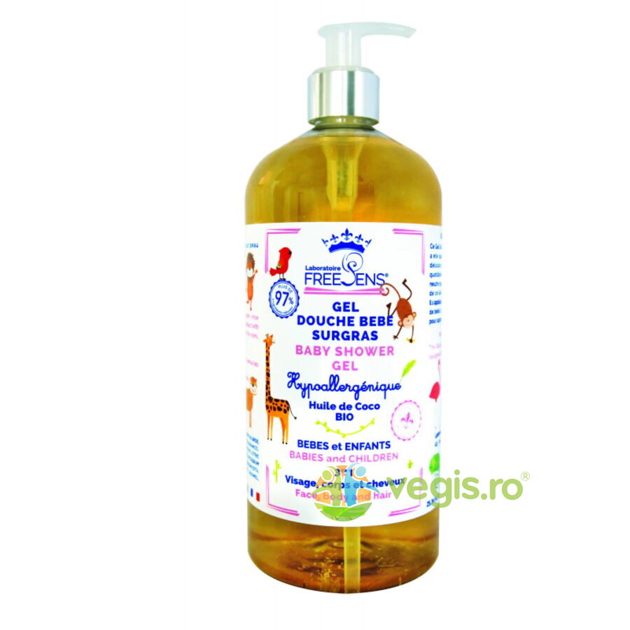 Oferte la Gel de Dus pentru Copii Hipoalergenic 3 in 1 pentru Fata, Corp si Par cu Ulei de Cocos 1L