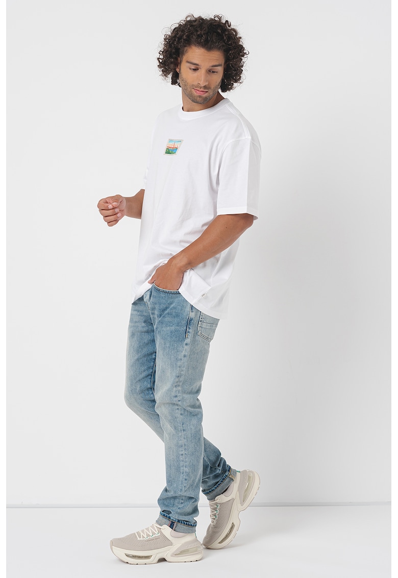 Oferte la Blugi slim fit cu nasturi Ralston - Albastru melange