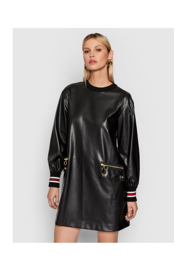 Oferte la Rochie Dama -  208732307 - Imitatie de piele - 38 - Negru