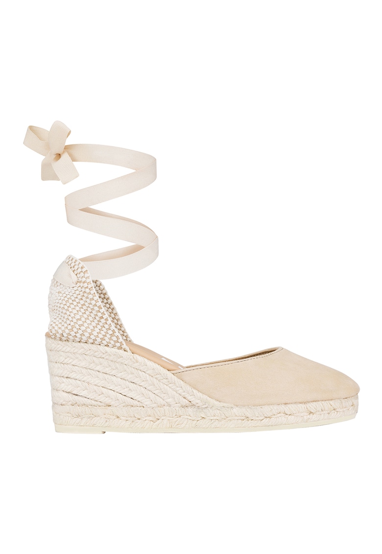 Oferte la Sandale tip espadrile wedge Hamptons - Bej/Maro nisip