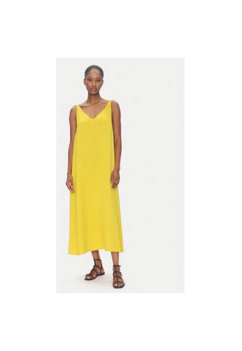 Oferte la Rochie de vara dama  TD0758 - Viscoza/Rayon - Galben