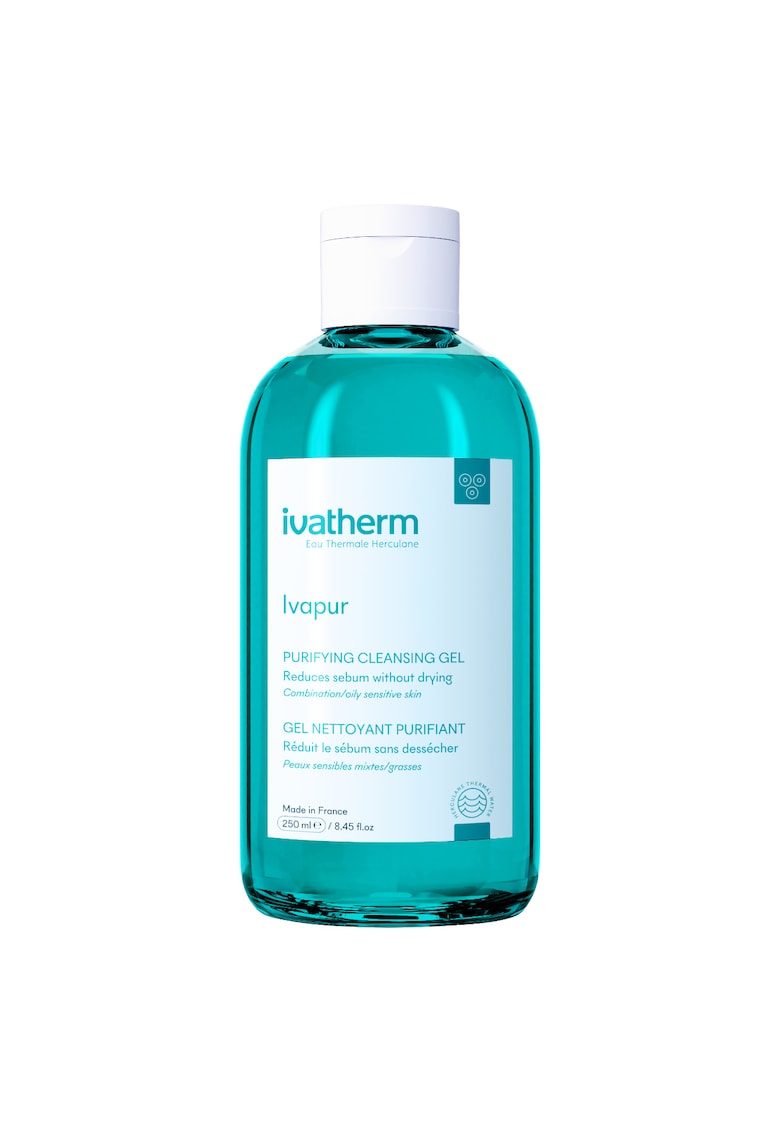 Oferte la Gel curatare spumant Ivapur -  pentru piele grasa cu acnee - purifica si reduce inflamatia - 250 ml