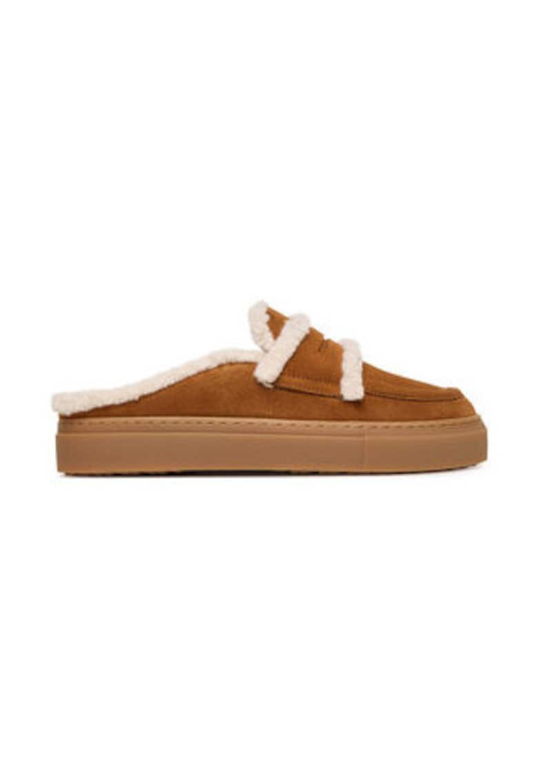 Oferte la Papuci dama -  piele naturala - maro -