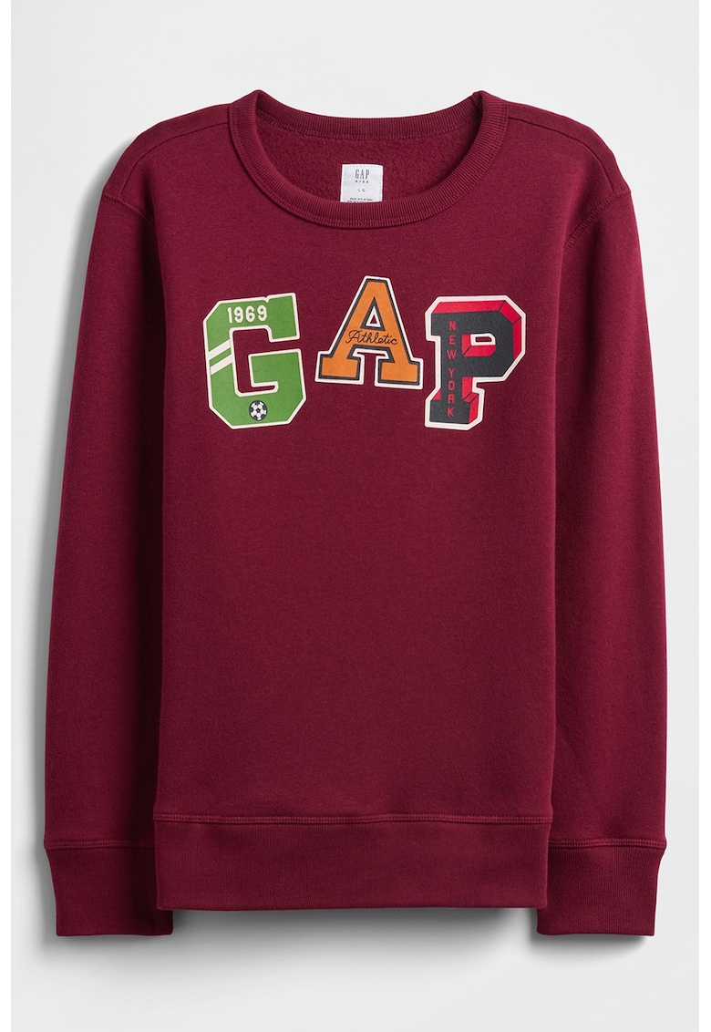 Oferte la Bluza de trening cu imprimeu logo pe piept - Visiniu