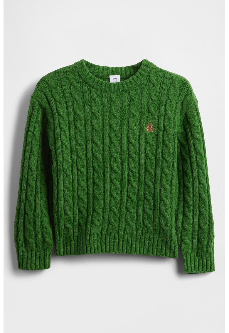 Oferte la Pulover lejer cu torsade - Verde