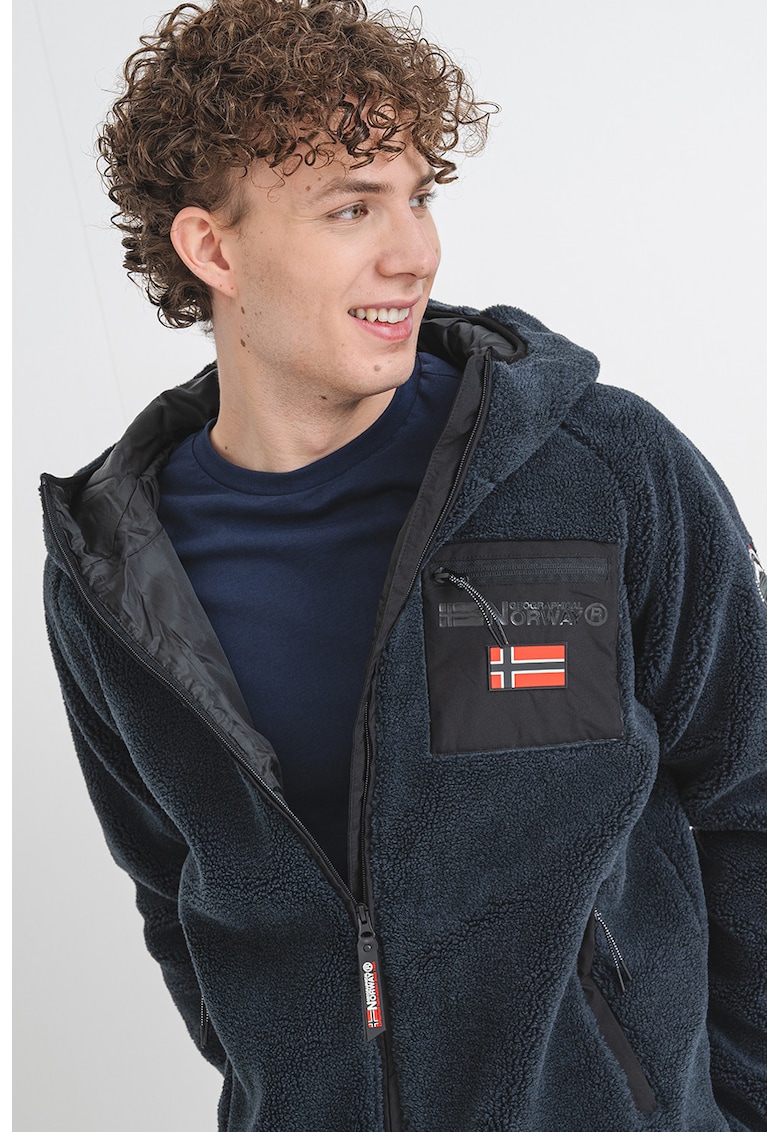 Oferte la Hanorac de fleece cu buzunar pe piept Udaf - Bleumarin