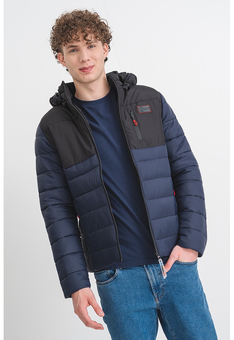 Oferte la Jacheta matlasata cu gluga Batilo - Negru/Bleumarin