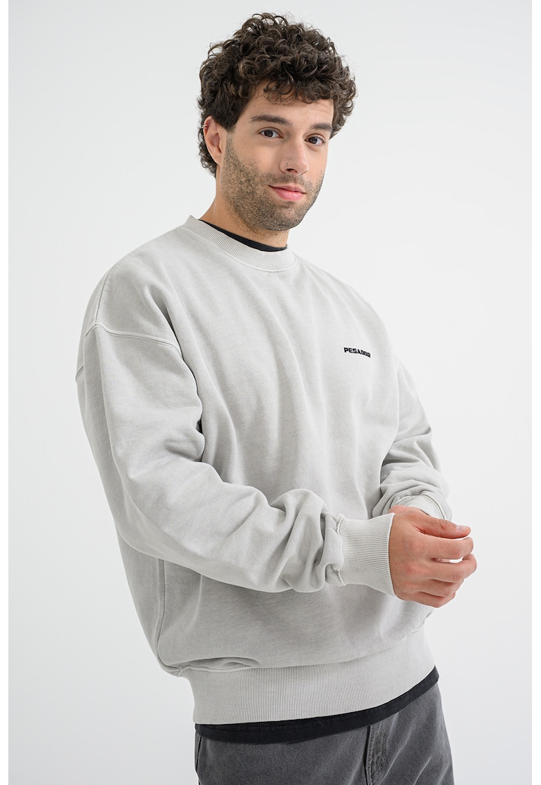 Oferte la Bluza de trening cu maneci cazute si croiala lejera - Gri deschis
