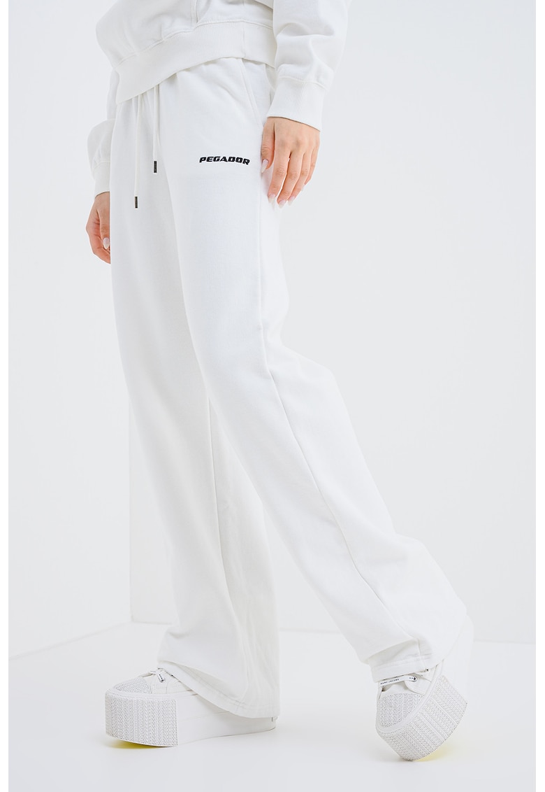 Oferte la Pantaloni de trening relaxed-fit cu buzunare laterale - Negru stins/Alb murdar