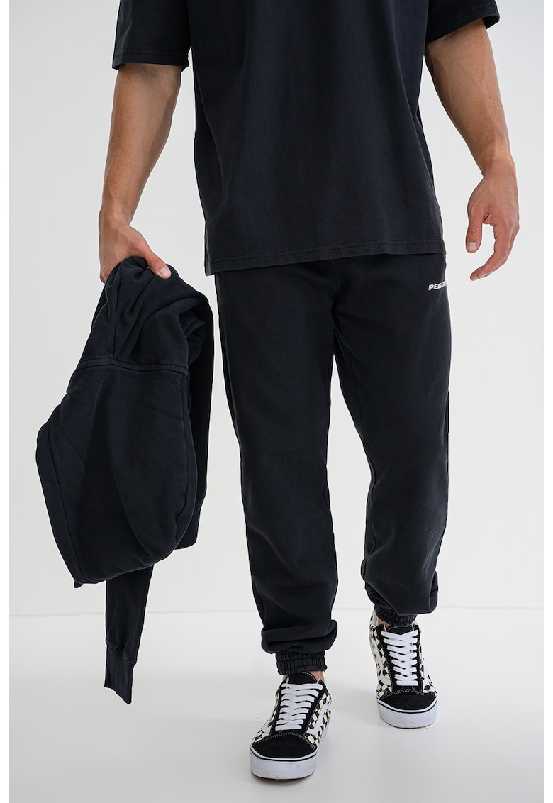 Oferte la Pantaloni de trening cu talie elastica - Negru stins