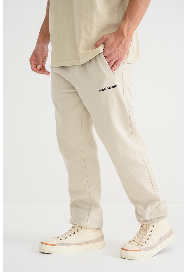 Oferte la Pantaloni de trening cu talie elastica - Bej deschis