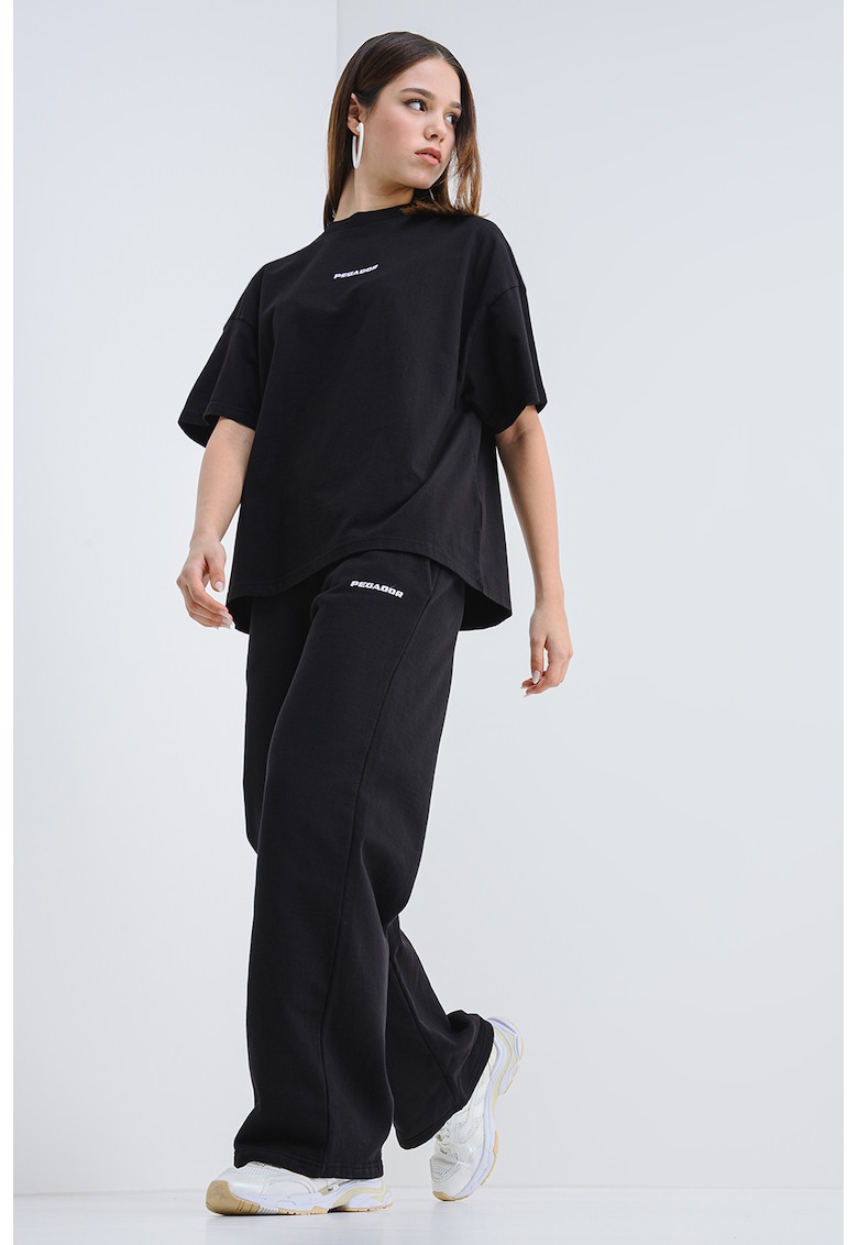 Oferte la Pantaloni de trening relaxed-fit cu buzunare laterale - Negru
