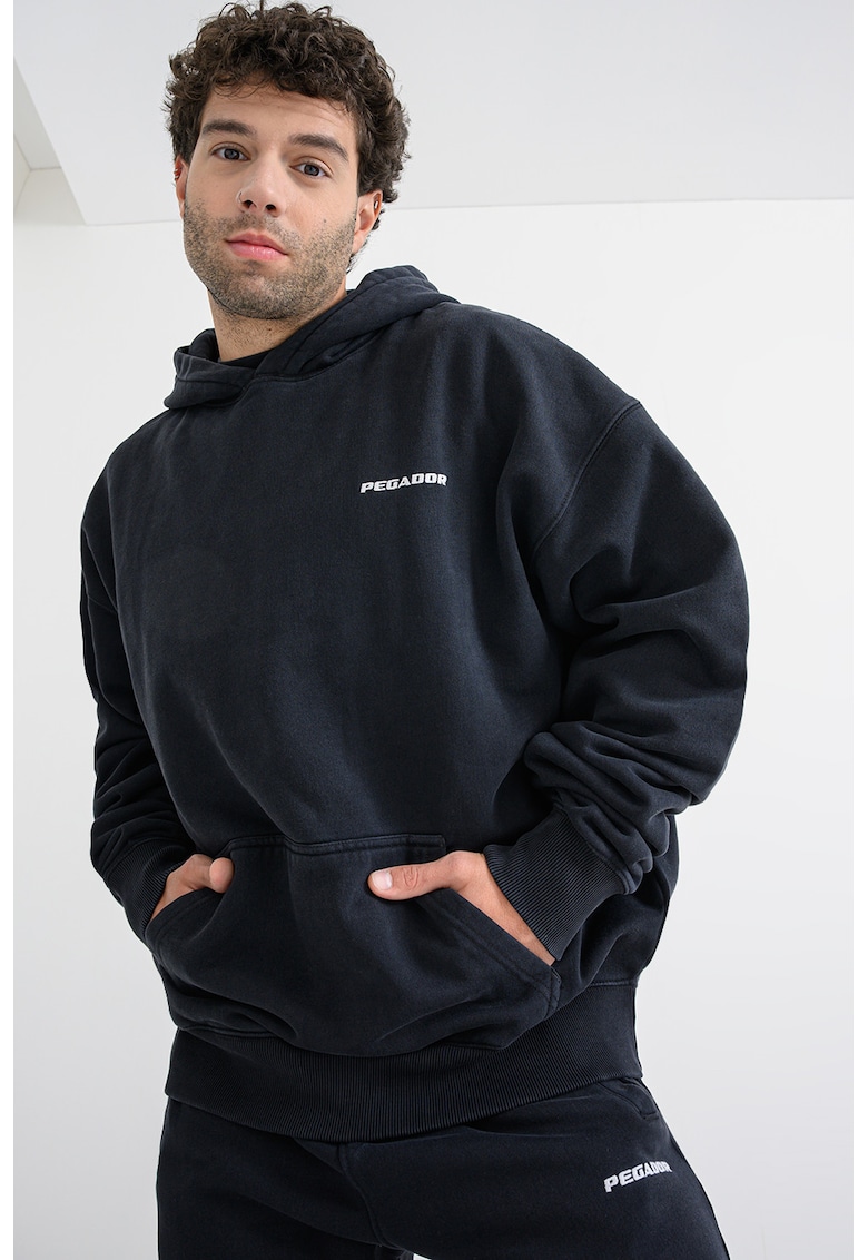 Oferte la Hanorac lejer cu buzunar kangaroo - Negru stins