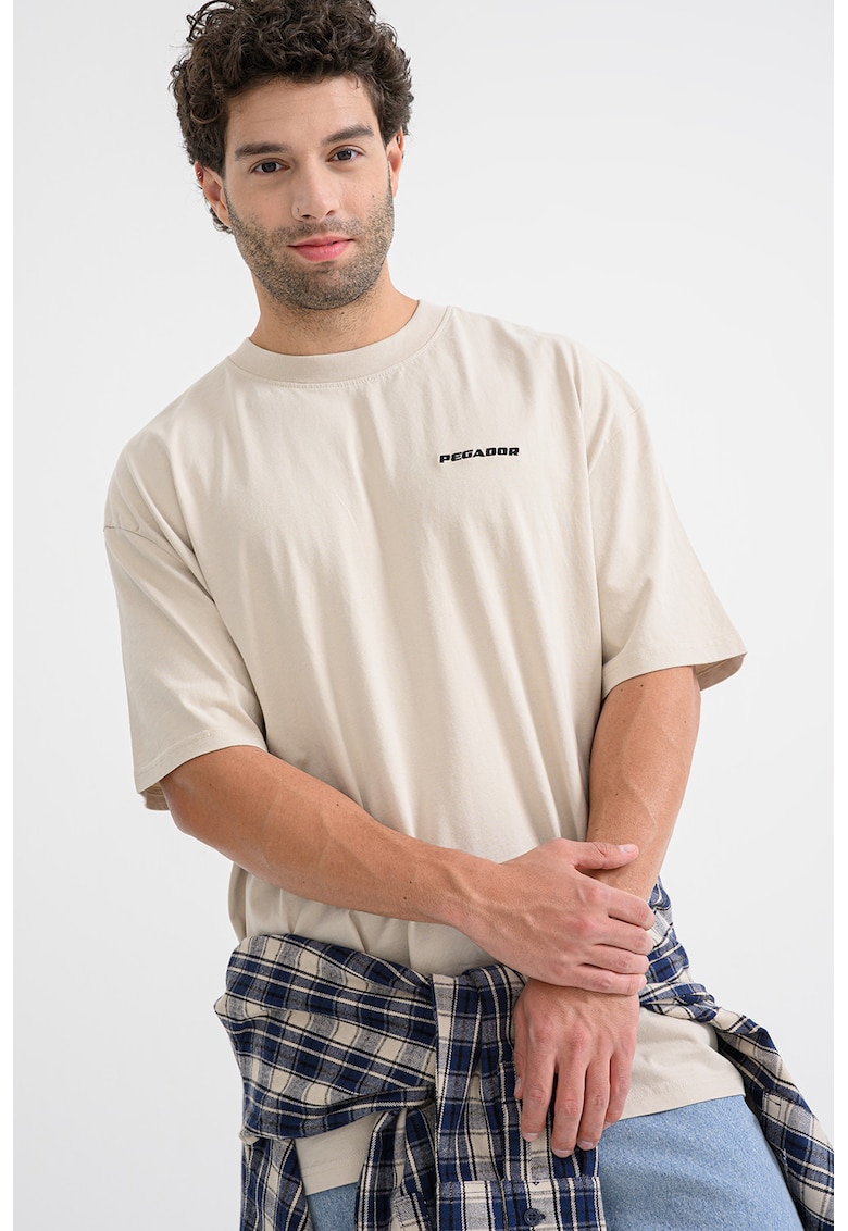 Oferte la Tricou lejer din bumbac cu logo - Bej deschis