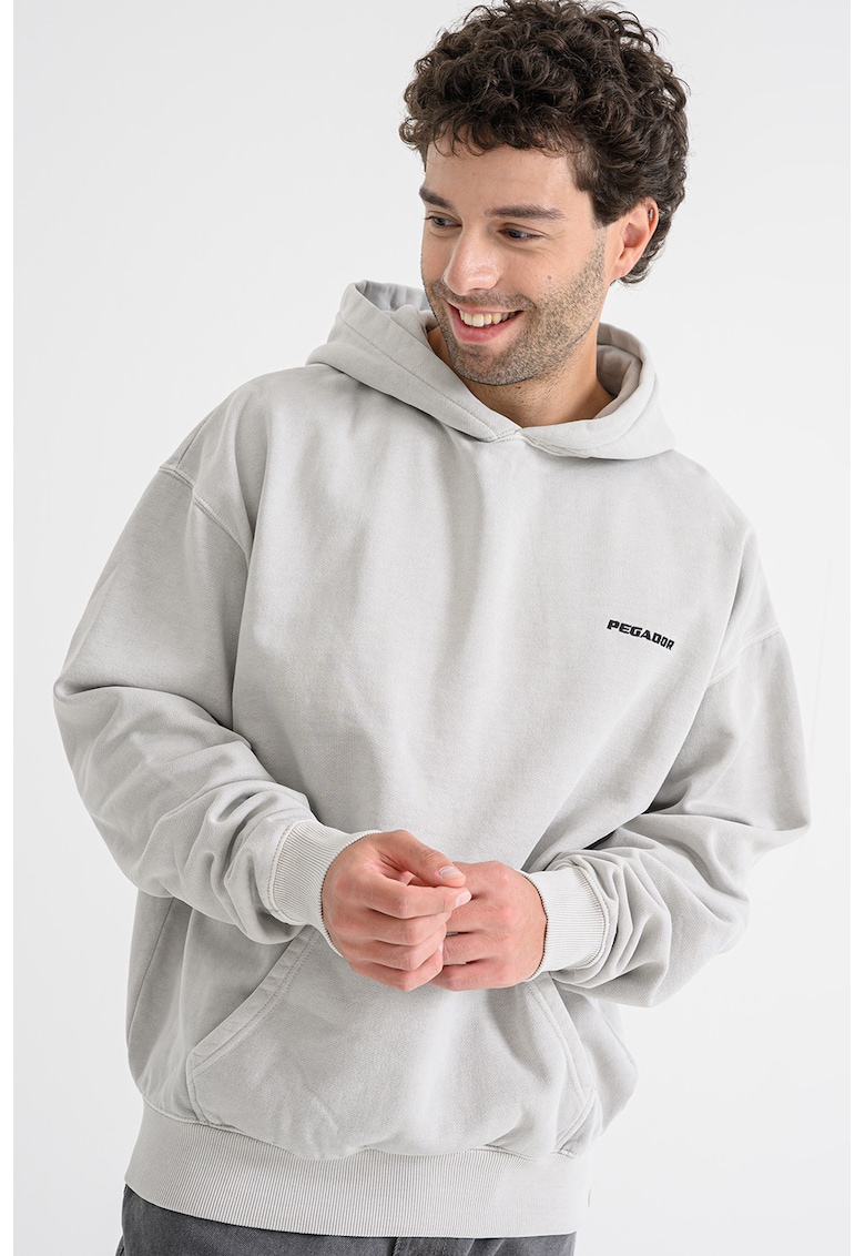 Oferte la Hanorac lejer cu buzunar kangaroo - Gri deschis