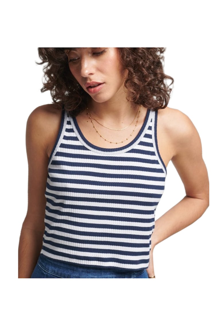Oferte la Tricou dama Superdry Vintage Crop - bumbac - rosu - Alb/Bleumarin