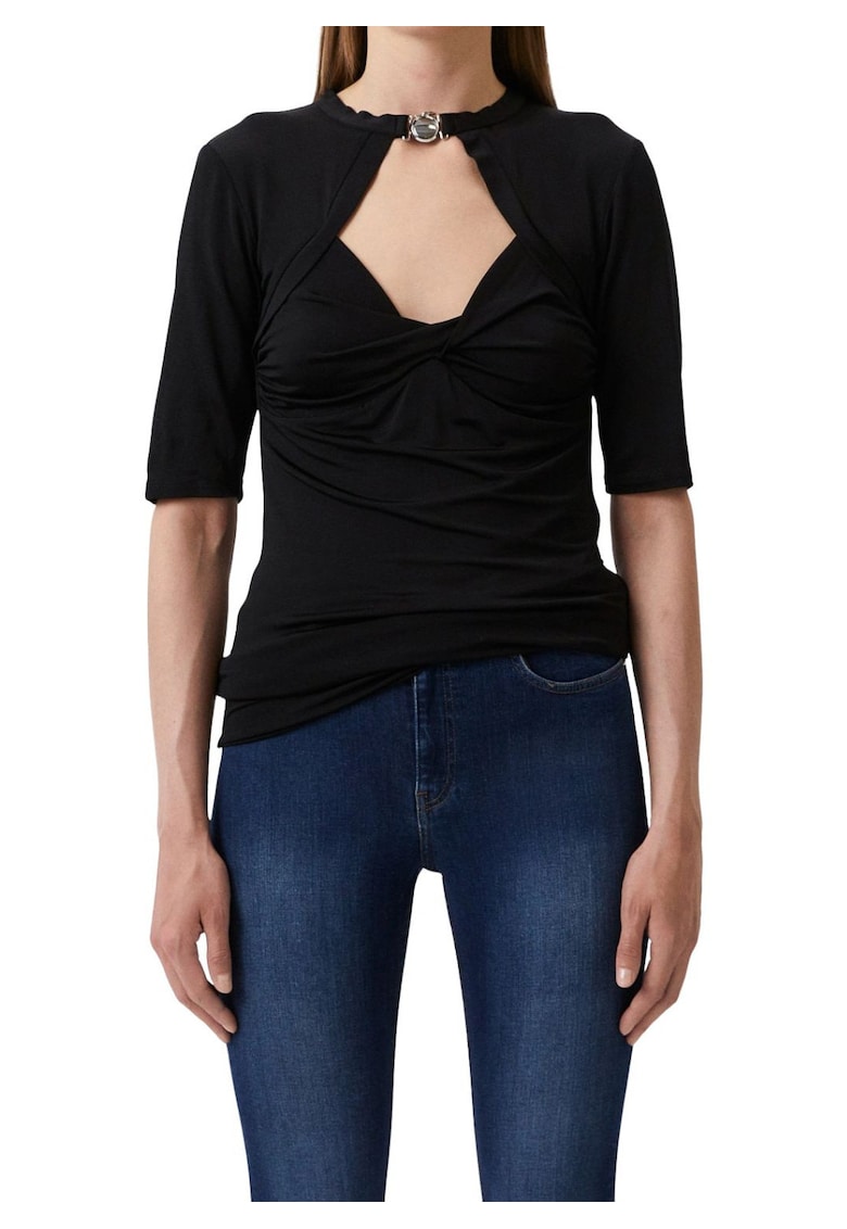 Oferte la Bluza dama  mulata - neagra - viscoza-elastan -