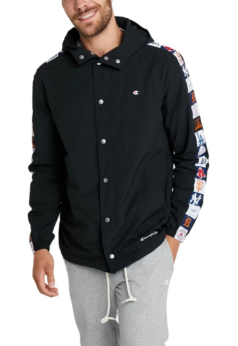 Oferte la Jacheta sport barbati  colectia Authentic - neagra - 100% poliester - cu gluga - fara model