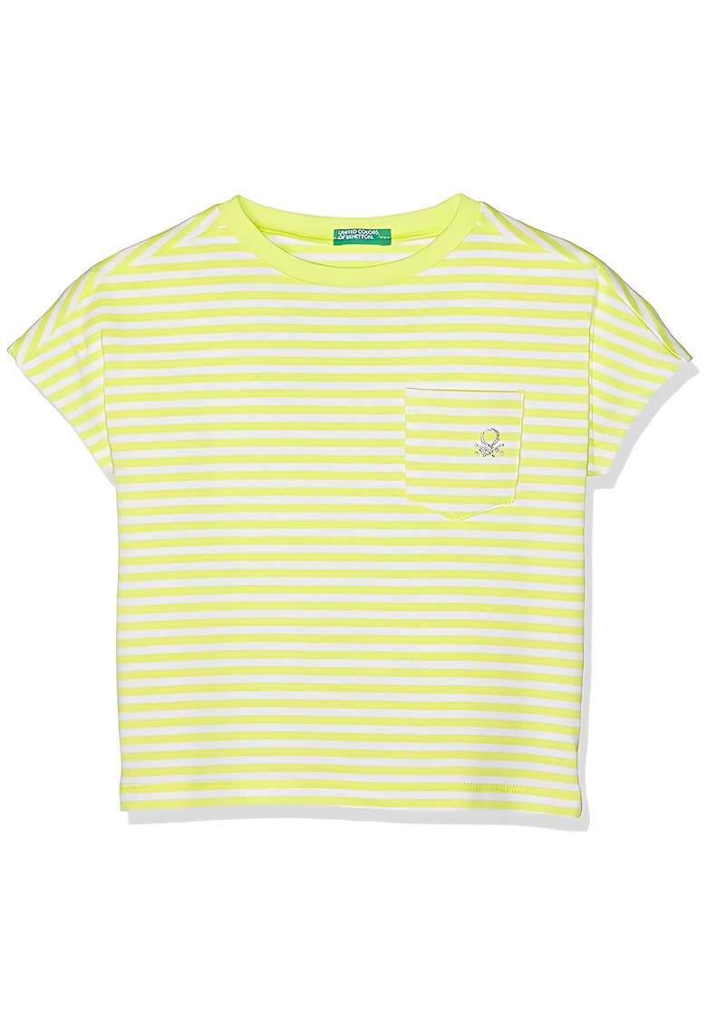 Oferte la Tricou copii -  Dungi - Bumbac/Elastan - Galben