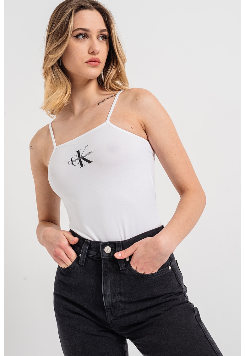 Oferte la Body tanga de bumbac - Alb