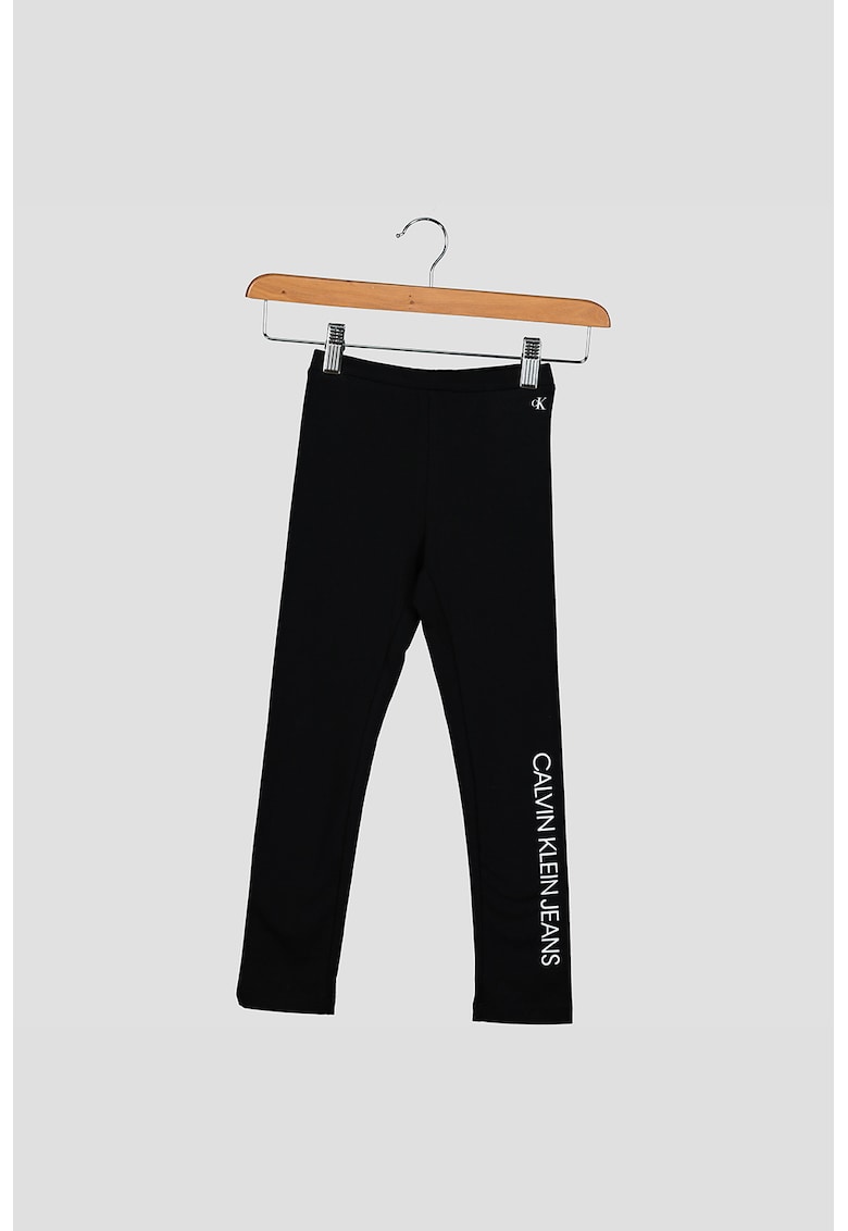 Oferte la CALVIN KLEIN - Colanti din amestec de bumbac organic cu logo - Negru