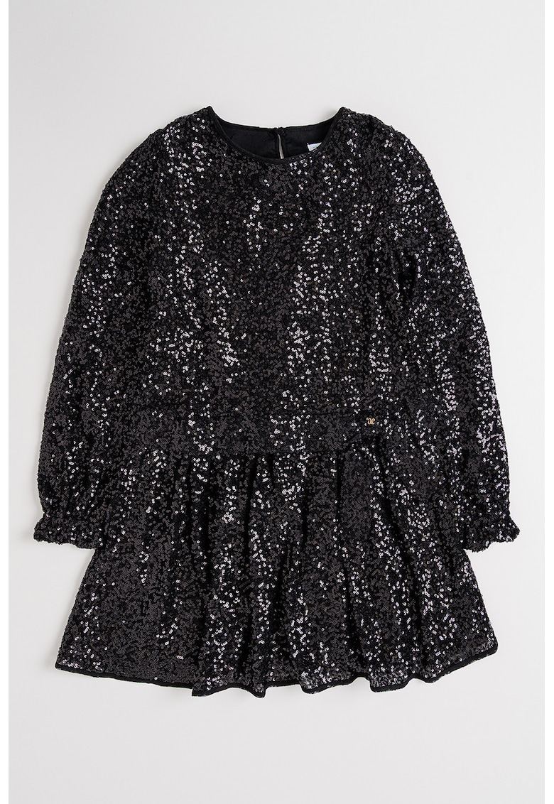 Oferte la Rochie cu aplicatii cu paiete - Negru