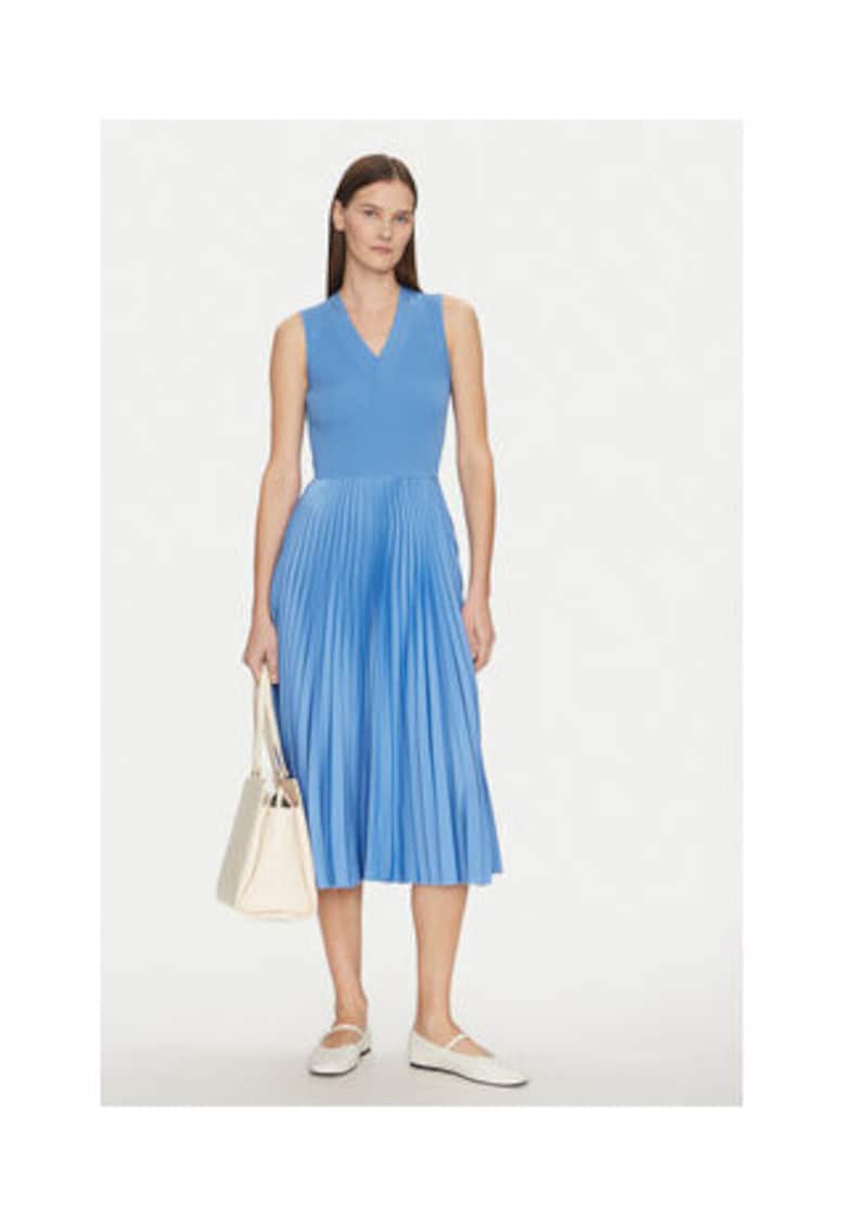 Oferte la Rochie casual Dama -  Albastru - 76% viscoza - 24% poliamida -
