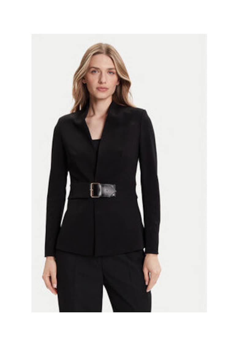 Oferte la Sacou dama  negru - 96% poliester - 4% elastan
