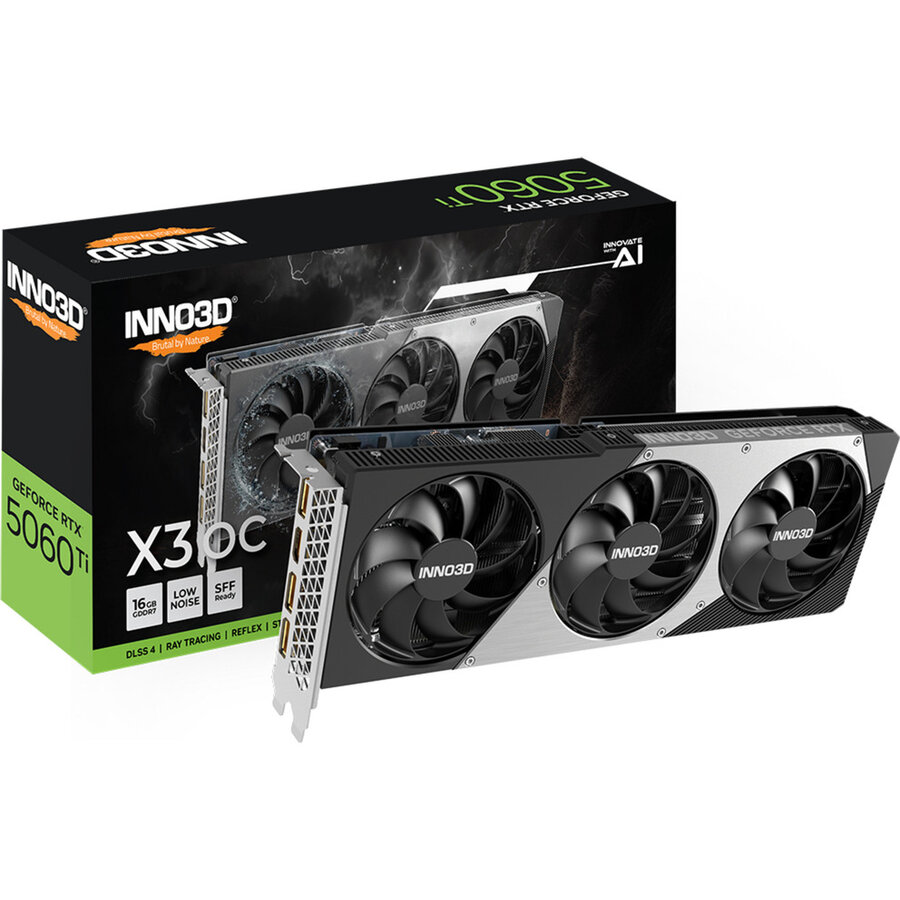 Oferte la Placa video GeForce RTX 5060 Ti TWIN X3 OC 16GB, graphics card DLSS 4, 3x DisplayPort, 1x HDMI 2.1