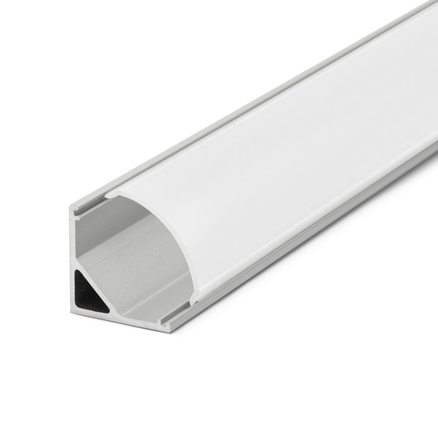 Oferte la Capac Profil LED 1m Difuzor Banda Colt Policarbonat Compatibil Profil Aluminiu Opal