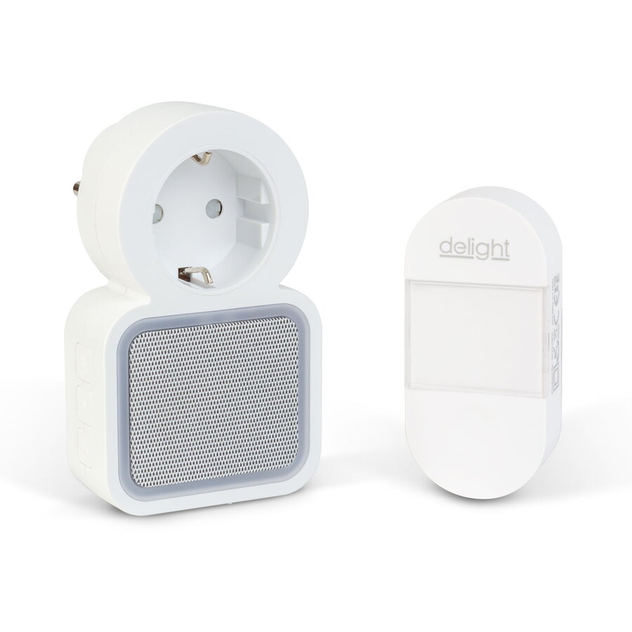 Oferte la Sonerie Wireless Kinetica cu Priza Integrata 150m 38 Melodii LED IP44 fara Baterii