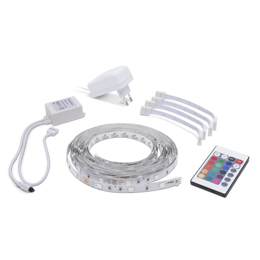 Oferte la Set Banda LED 5m Telecomanda Iluminare Ambientala Interior IP20  RGB