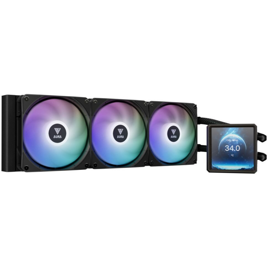 Oferte la Cooler Procesor Cu Lichid Aura GL360 LCD Negru Iluminare ARGB