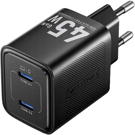 Oferte la Incarcator 45W PD  GaN 2x USB-C Negru
