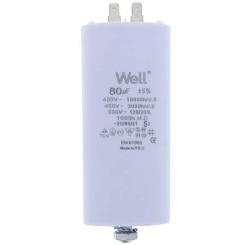 Oferte la Condensator pornire motor 400V 80uF cu pin, Well MOTCAP-80UF-PN-WL