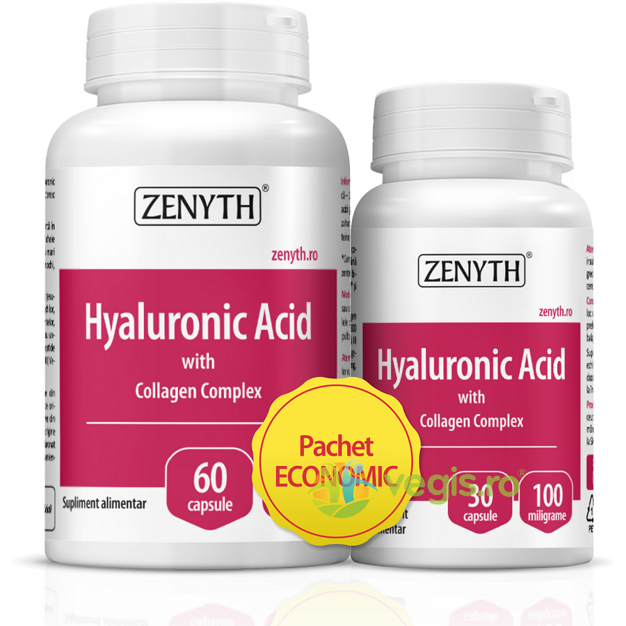 Oferte la Pachet Acid Hialuronic cu Collagen Complex 60cps+30cps