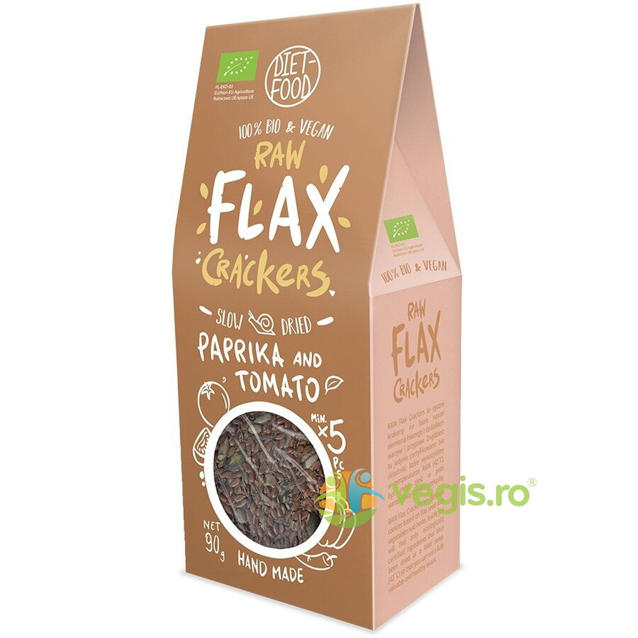 Oferte la Fursecuri din In cu Rosii si Paprika Raw Ecologice/Bio 90g