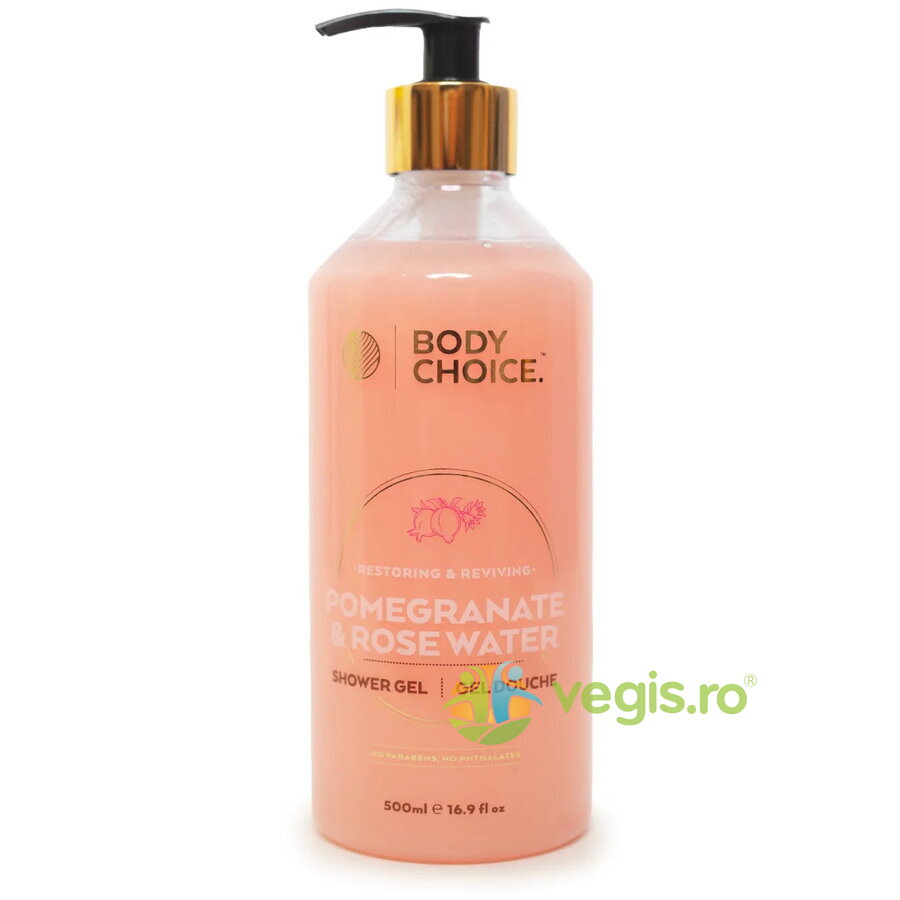 Oferte la Gel de Dus Aromatic si Senzual cu Parfum de Rodie si Apa de Trandafir 500ml