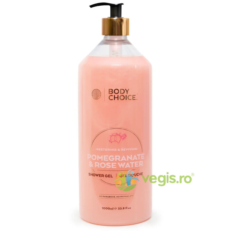 Oferte la Gel de Dus Aromatic si Senzual cu Parfum de Rodie si Apa de Trandafir 1L