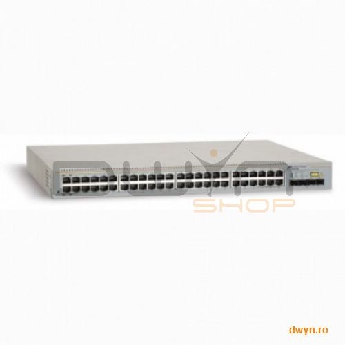 Oferte la Allied Telesis Switch 48 port, 4x Gigabit SFP uplink, Gigabit, Websmart, Rackmount, Non-blocking, 8K