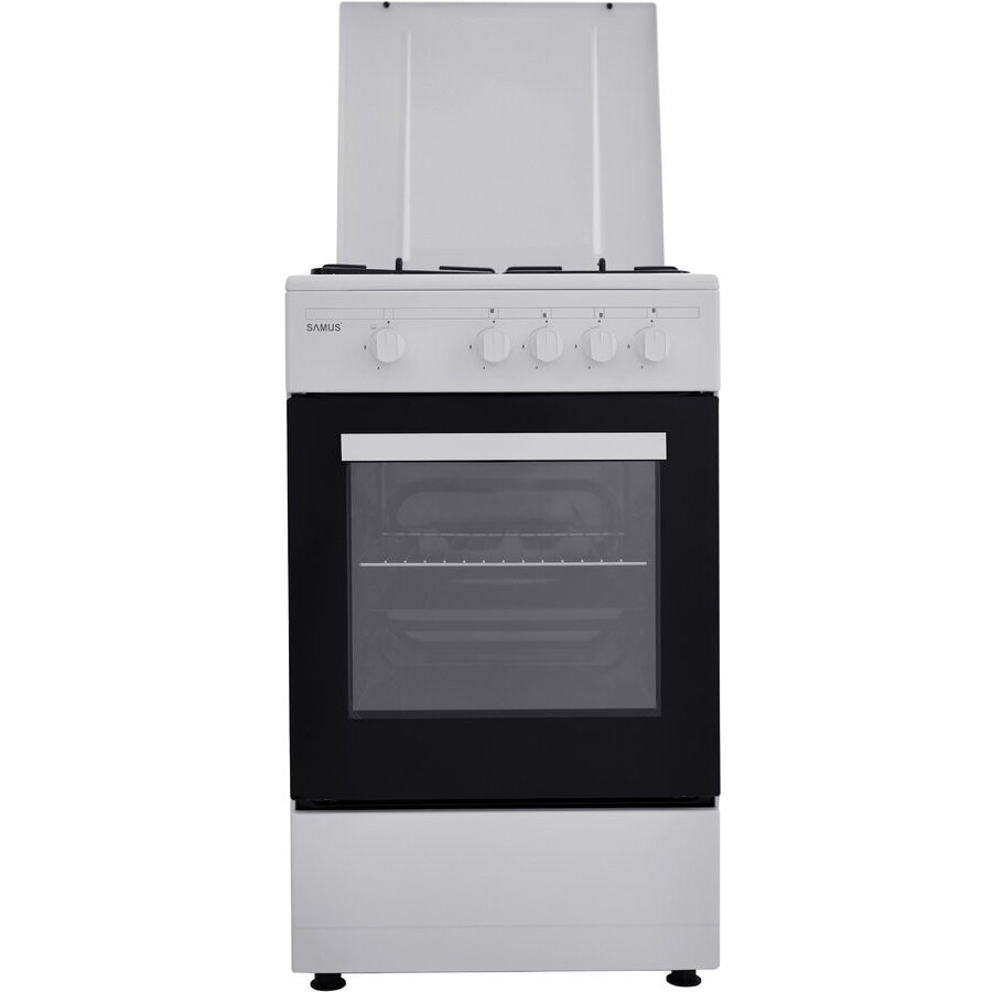 Oferte la Aragaz Samus SM 450 ABS, siguranta plita + cuptor, 4 arzatoare, Alb