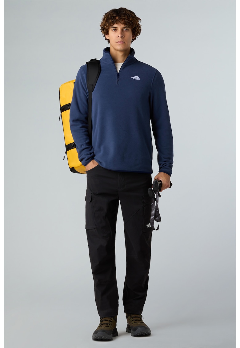 Hanorac din material fleece cu fenta scurta cu fermoar pentru trekking Glacier - Bleumarin