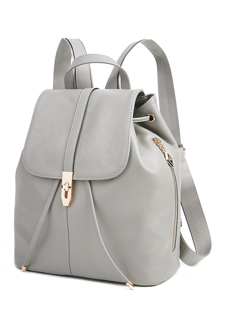 Oferte la Rucsac de piele cu bretele ajustabile Milo - Gri deschis