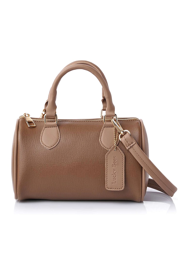 Oferte la Geanta duffle mica din piele ecologica - Maro camel